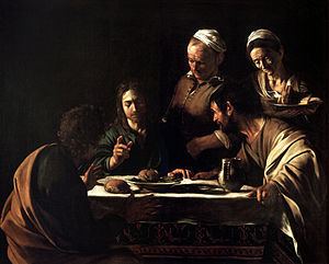 Supper at Emmaus (Caravaggio, Milan) httpsuploadwikimediaorgwikipediacommonsthu