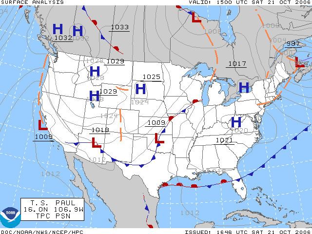 Surface weather analysis