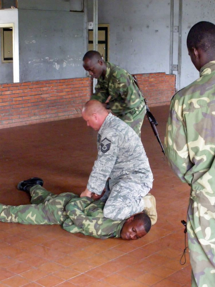 Suriname National Army Illinois Guard members train Suriname military in security