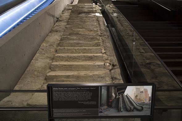 The Survivors' Staircase in the National September 11 Museum