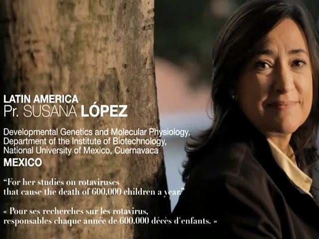 Susana López Charretón Cientfica mexicana recibi el Premio l39OralUnesco 2012 La Mujer