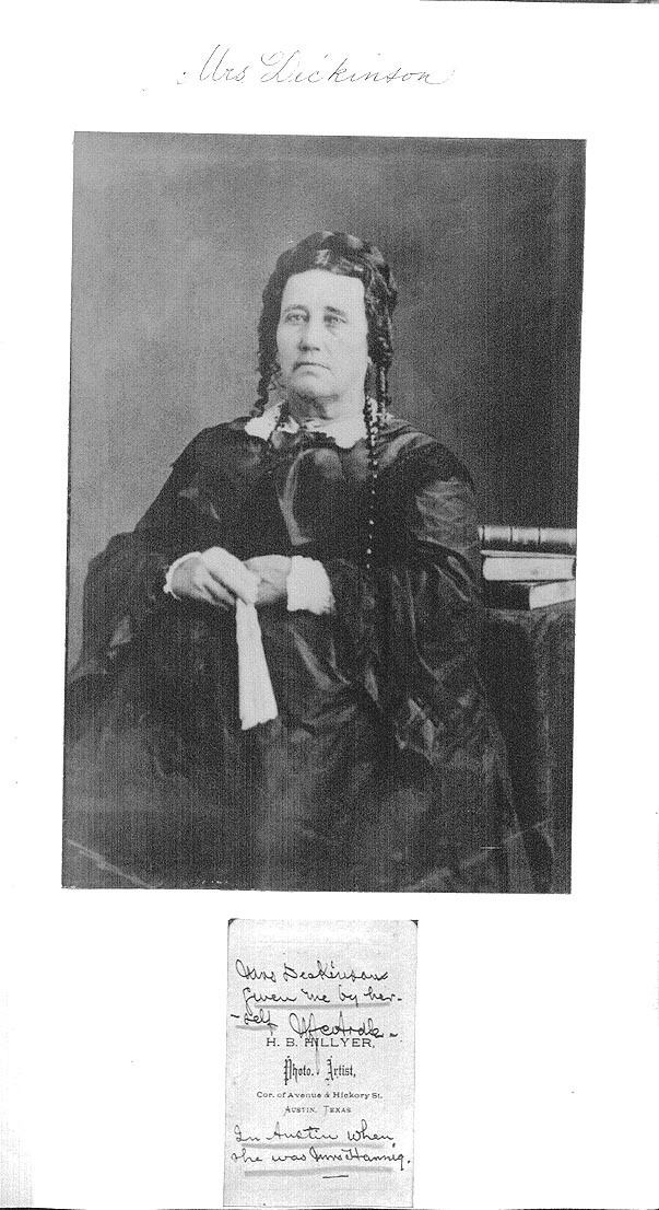 Susanna Dickinson Portrait of Susanna Dickinson Given to McArdle When She