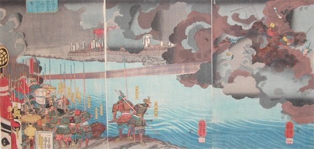 Suwa Yorishige Takeda Shingen Destroys Suwa Yorishige in battle Kuniyoshi