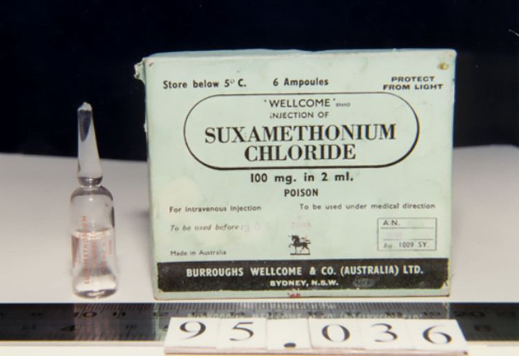 Suxamethonium chloride Suxamethonium Chloride Burroughs Wellcome and Company before 30