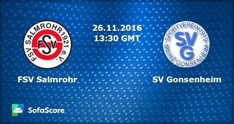 SV Gonsenheim FSV Salmrohr SV Gonsenheim live score video stream and H2H results