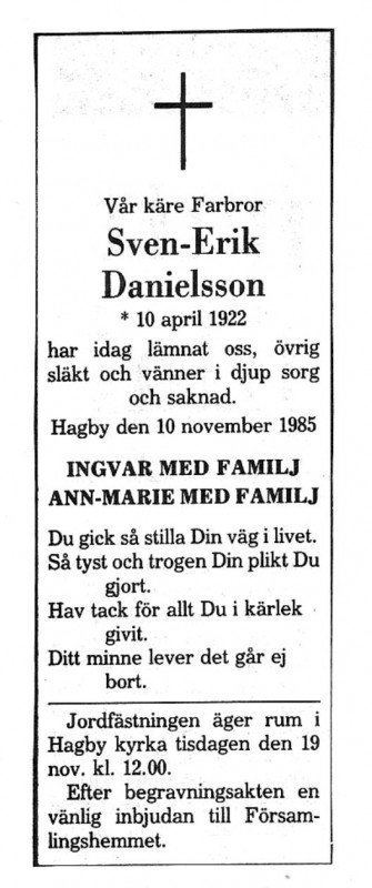 Sven-Erik Danielsson SvenErik Danielsson 19221985
