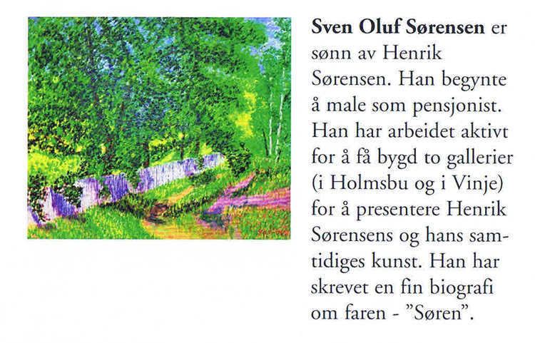 Sven Oluf Sørensen pning av utstilling i Hurum kunstlag Sven Oluf Srensen 2011