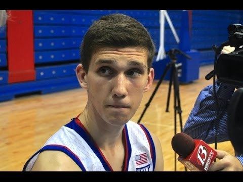 Sviatoslav Mykhailiuk Kansas freshman Sviatoslav Mykhailiuk meets with the media