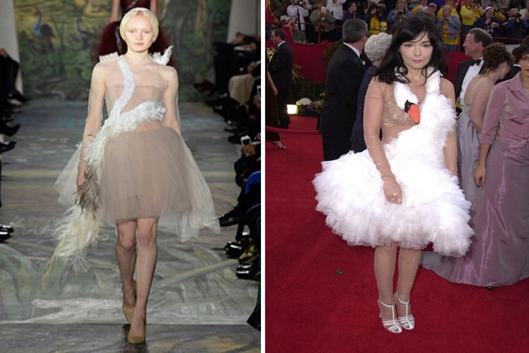 Swan dress Valentino Takes A Page Out Of Bjork39s Book With Swan Dress PHOTOS