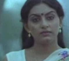Swapna (actress) wearing a white sleeveless shirt and earrings
