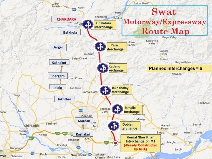 Swat Expressway Swat MotorwayExpressway Final and Complete Route Map with