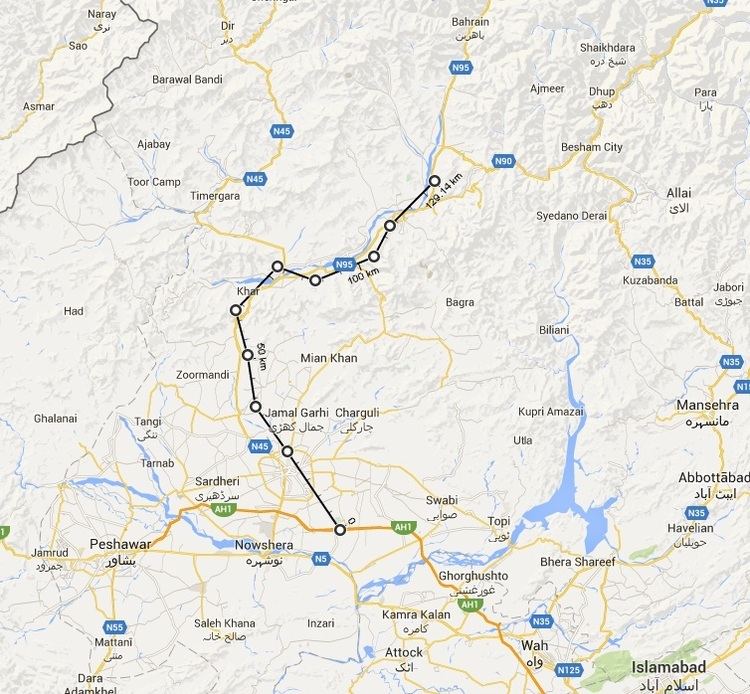 Swat Expressway Swat Motorway Proposed Route Map Travel Tourism Transport and