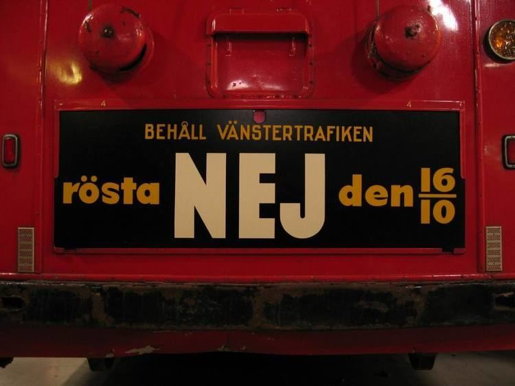 Swedish driving side referendum, 1955