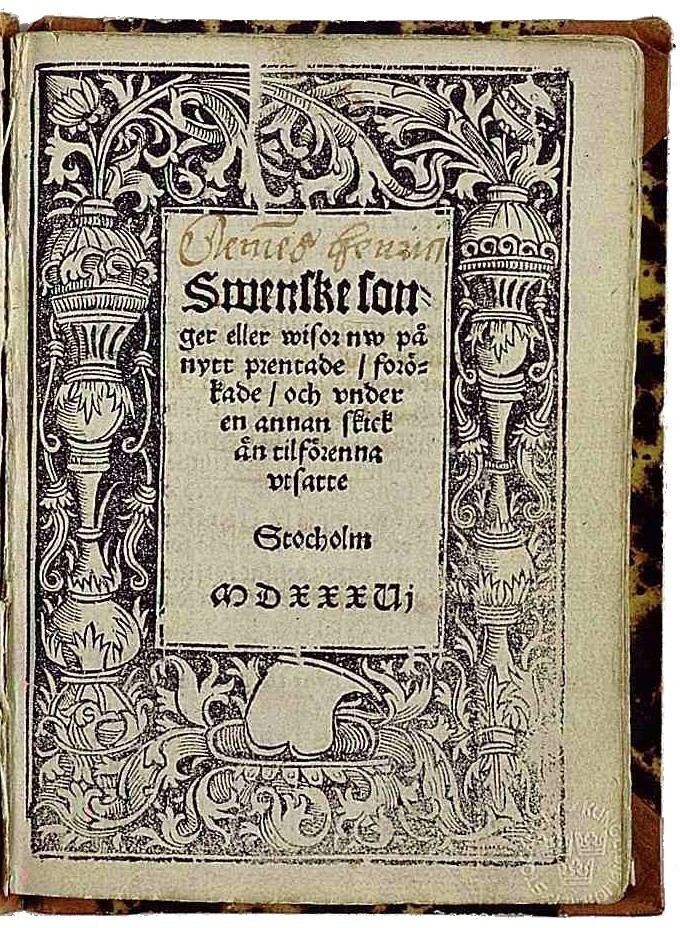 Swenske songer eller wisor 1536