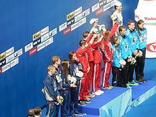 Swimming at the 2015 World Aquatics Championships – 4 × 100 metre mixed medley relay httpsuploadwikimediaorgwikipediacommonsthu