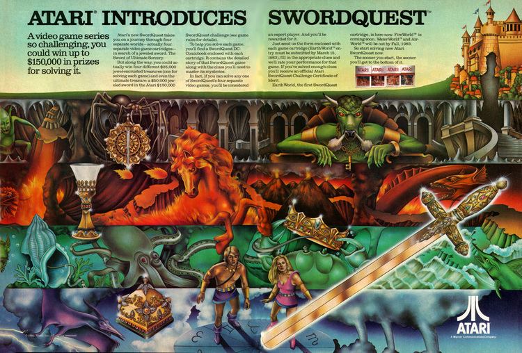 Swordquest Atari 2600 VCS SwordQuest FireWorld scans dump download