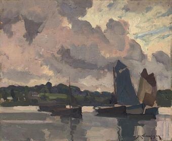 Sydney Lough Thompson Sydney Lough Thompson 18771973 Sailing boats in an