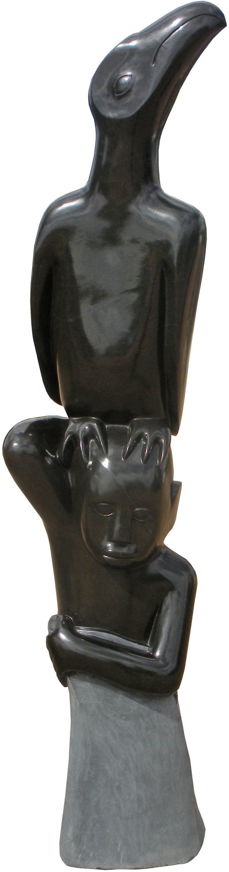 Sylvester Mubayi Spirit Messenger by Sylvester Mubayi zimbabwe shona sculpture