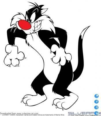 Sylvester the Cat Sylvester the Cat scolded Sylvester the Cat Pinterest Cats and