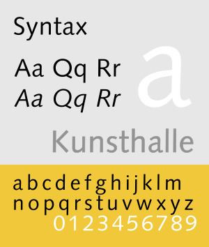 Syntax (typeface) httpsuploadwikimediaorgwikipediacommonsthu