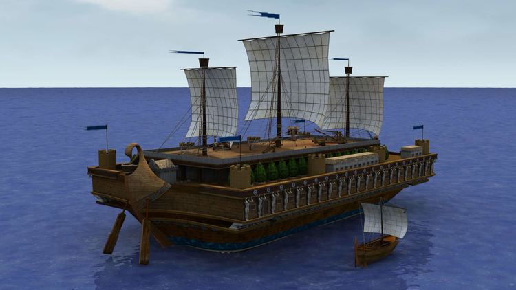 Syracusia Digital reconstruction of the Syracusia It sailed only once to