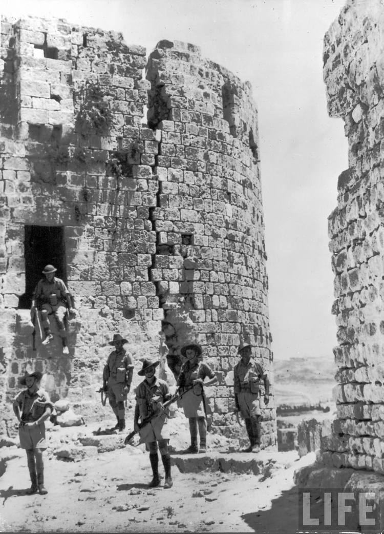 Syria–Lebanon Campaign Australian troops searching for Vichy French snipers during the