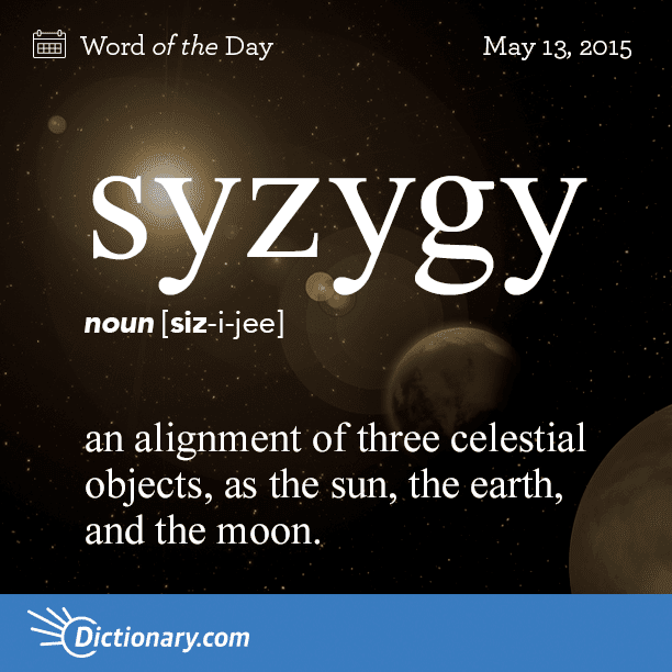 Syzygy (astronomy) syzygy Word of the Day Dictionarycom