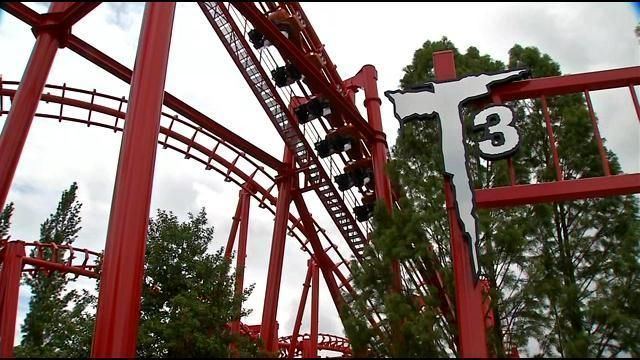 T3 (roller coaster) New Kentucky Kingdom roller coaster opens to public July 4 WDRB 41