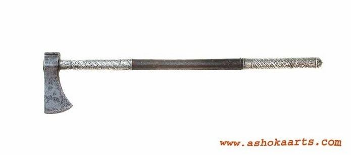 Tabar (axe) Antique Turkish Silver mounted War Axe Tabar Ashoka Arts