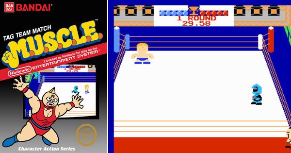 Tag Team Match: MUSCLE Play MUSCLE Tag Team Match on NES