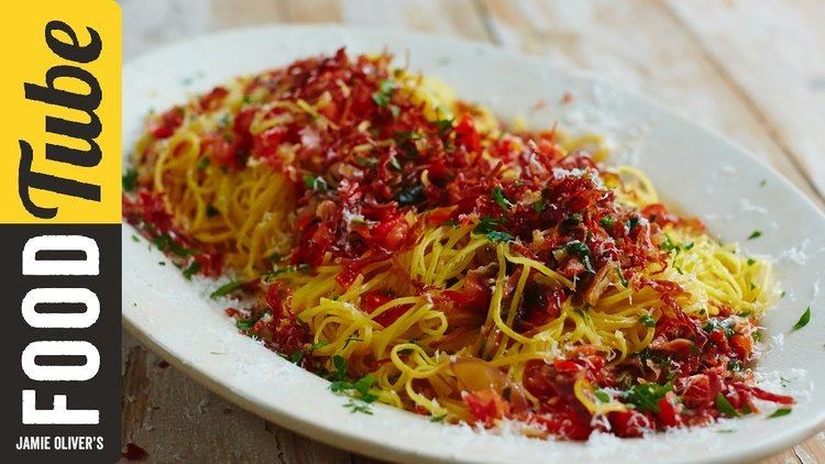 Taglierini Parma Ham amp Red Pepper Taglierini Pasta Recipes Jamie Oliver