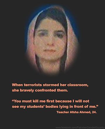 Tahira Qazi tabsirnet Heroic Teachers in Peshawer