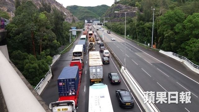 Tai Lam Tunnel Cement mixer truck crash closes part of Tai Lam Tunnel Hong Kong