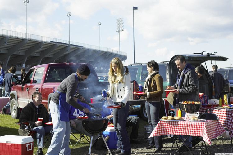 Tailgate party Move Your Super Bowl Tailgate Party To Your Garage VIDEO The