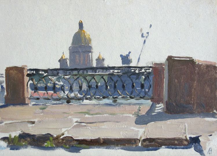 Taisia Afonina Along the banks of the Neva Painting of 19401990s The Leningrad