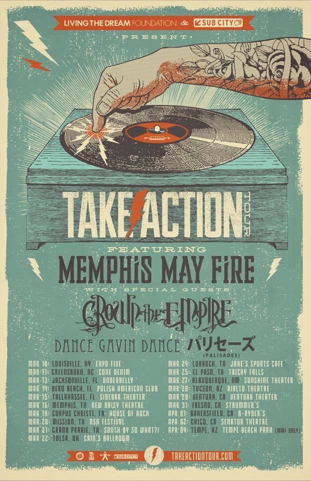 Take Action Tour Memphis May Fire And More Announced For The Take Action Tour