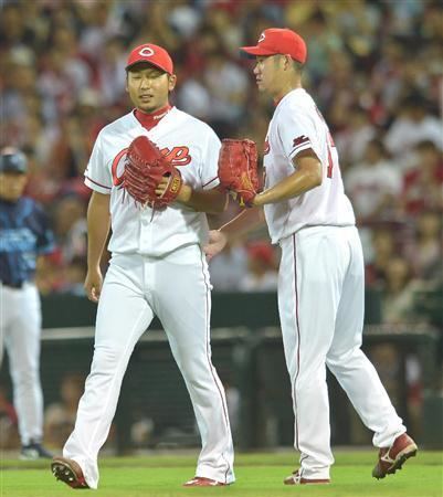 Takeru Imamura Takeru Imamura and Kan Ohtake Hiroshima Toyo Carp NPB