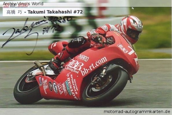 Takumi Takahashi Takumi Takahashi Motorcycle Racer Motorcycle autograph cards