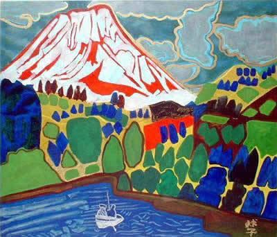 Tamako Kataoka Japanese Fuji paintings and prints 2 Japanese Painting Gallery