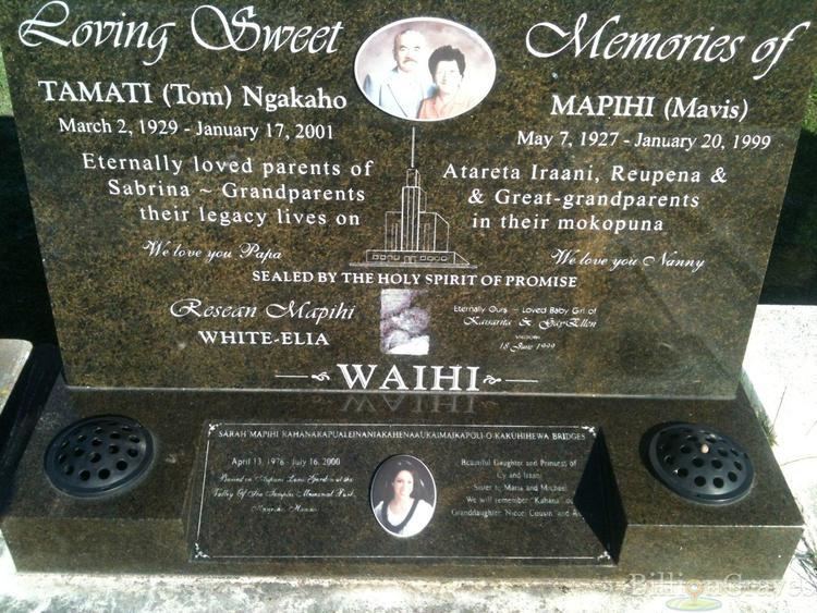 Tamati Ngakaho Grave Site of Tamati Ngakaho Waihi 19292001 BillionGraves