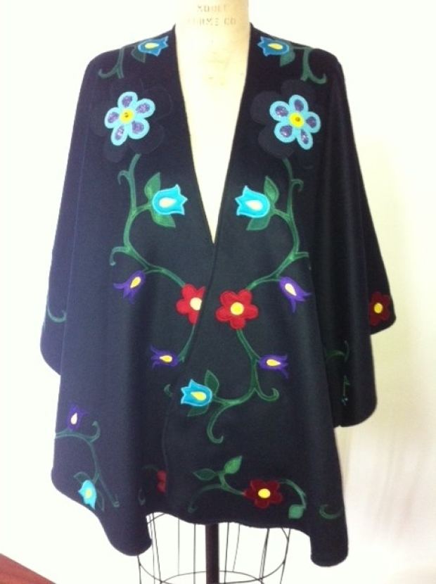 Tammy Beauvais Quebec Mohawk designer39s beaded cape gifted to Michelle Obama