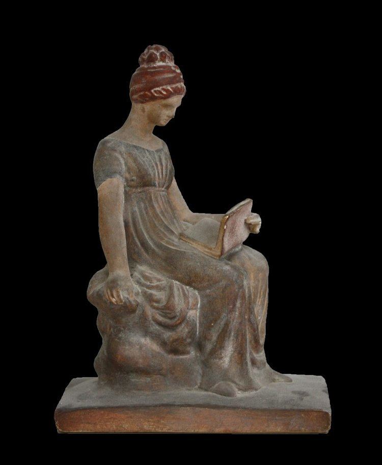 Tanagra figurine Tanagra Figurine with Book Item 319 Giust Gallery