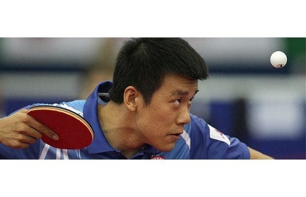 Tang Peng Keeping an eye on the ball the World Team Table Tennis