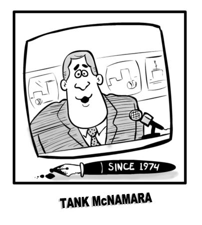 Tank McNamara Cartoon Sportscaster Tank McNamara and the quotNorts Spewsquot Sports