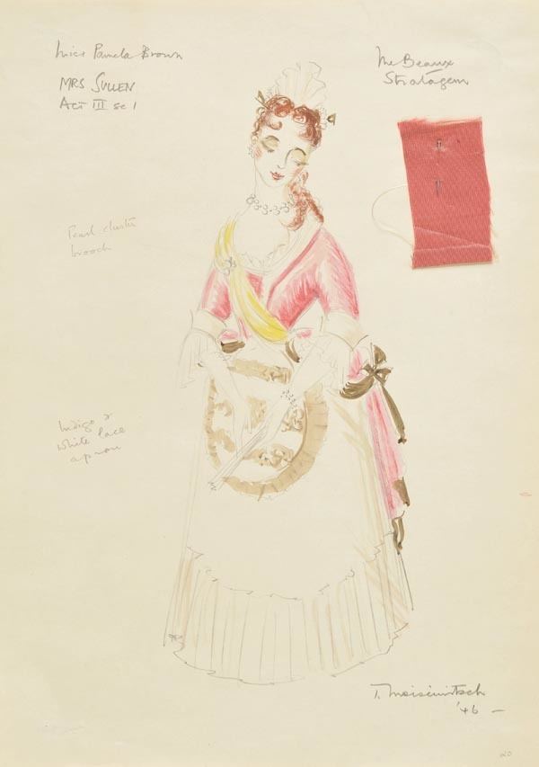 Tanya Moiseiwitsch Theatre Costume design for Pamela Brown by Tanya Moiseiwitsch