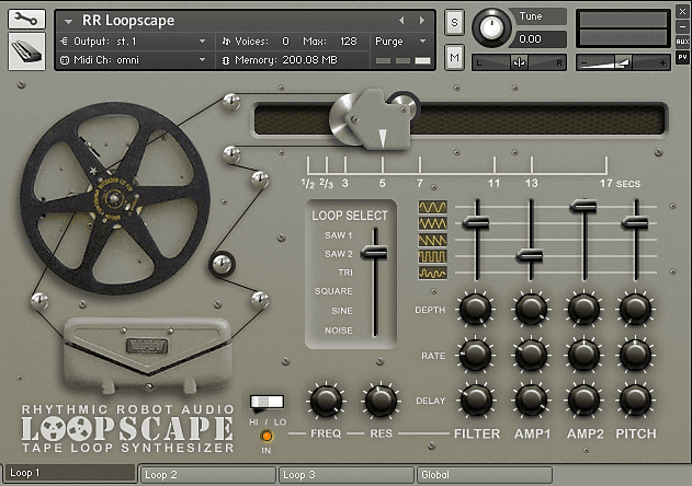 Tape loop Loopscape tape loop Kontakt synthesizer by Rhythmic RobotRhythmic