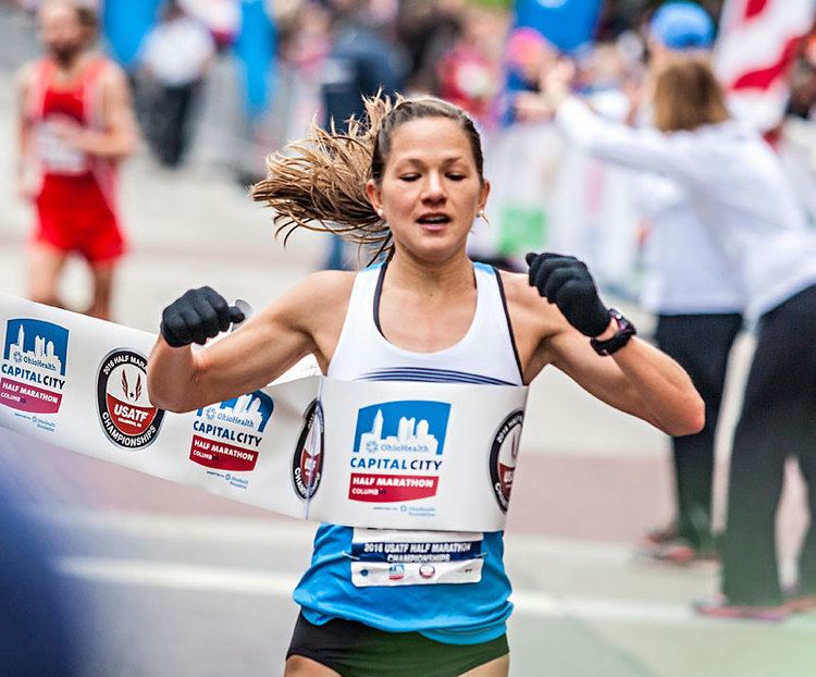 Tara Welling Christo Landry Tara Welling win 2016 USATF Half Marathon