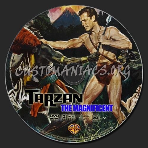 Tarzan the Magnificent Tarzan The Magnificent dvd label DVD Covers Labels by