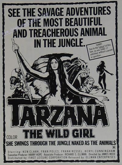 Tarzana, the Wild Girl Tarzana The Wild Girl pressbook Press Kit Movie Poster Stills