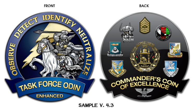 Task Force ODIN Heraldry Workshop Task Force ODIN Commander39s Coin of Excellence